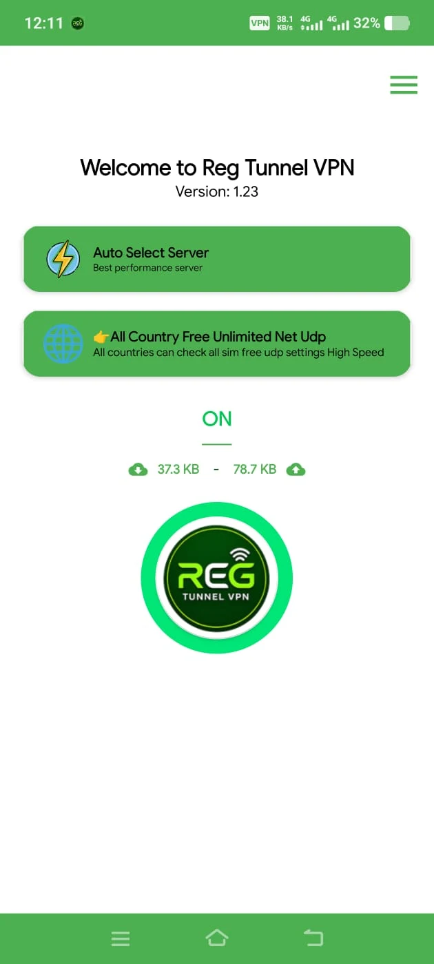 Reg Tunnel VPN screenshot